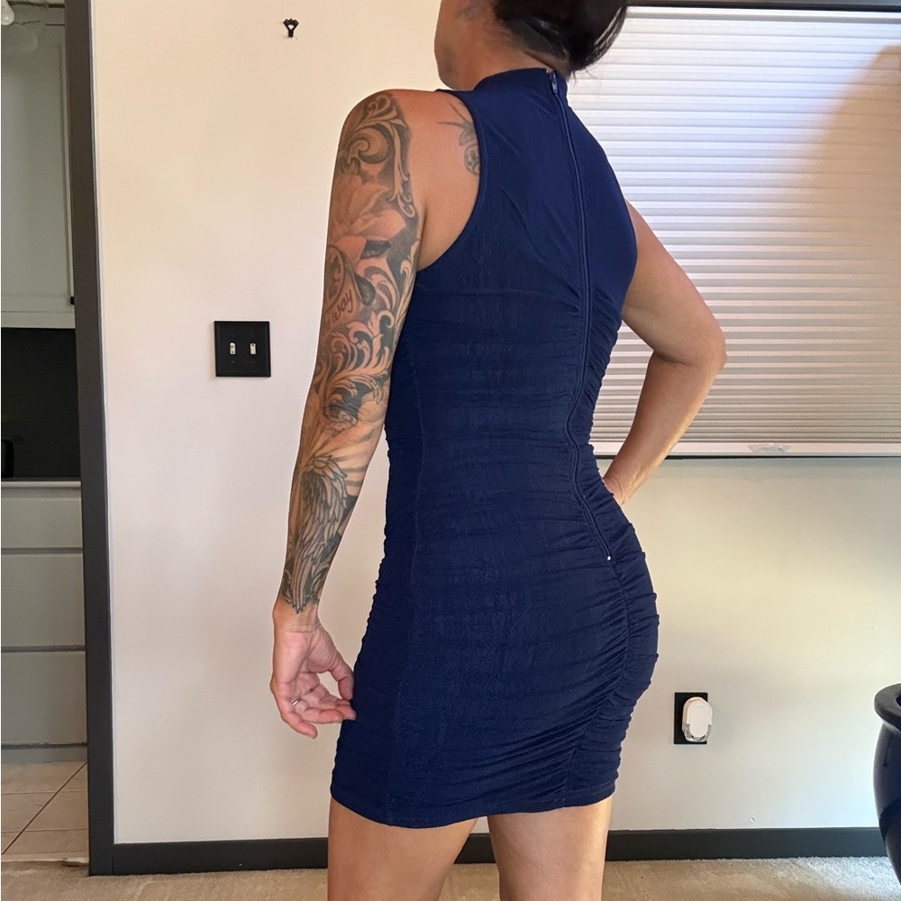 Lulus Elegant Navy Sleeveless Dress